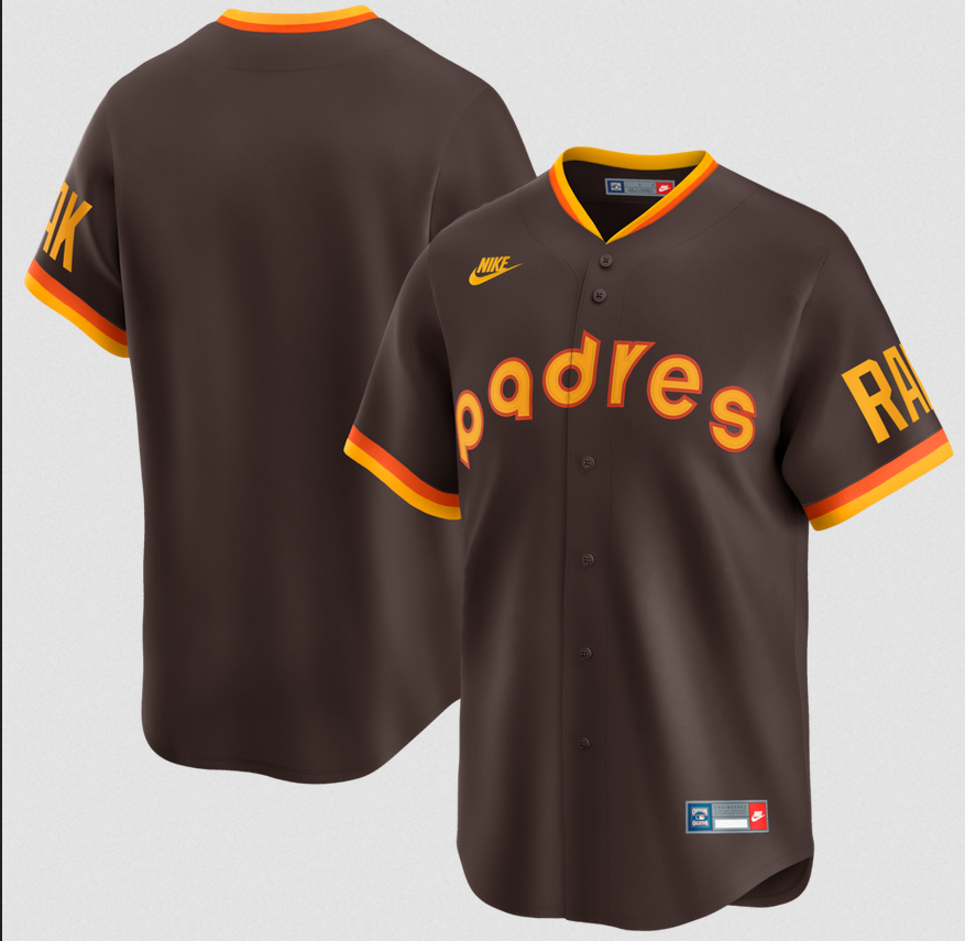 Men San Diego Padres Nike Brown Cooperstown Collection Limited Jersey